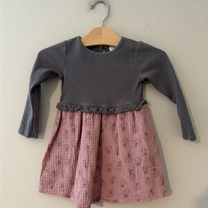 $14 ADD ON‎ Grayson Mini Dress Ribbed Twofer Purple Floral Skirt 3T Zara H&M